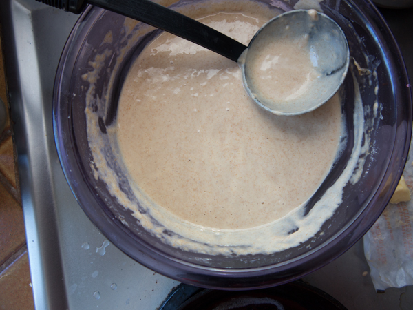 Do something else, but don't wait for too much bubbles in the batter.